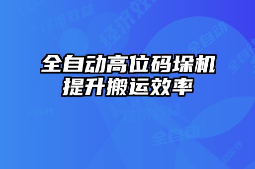全自動高位碼垛機(jī)提升搬運效率