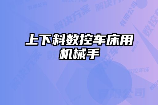 上下料數(shù)控車床用機械手