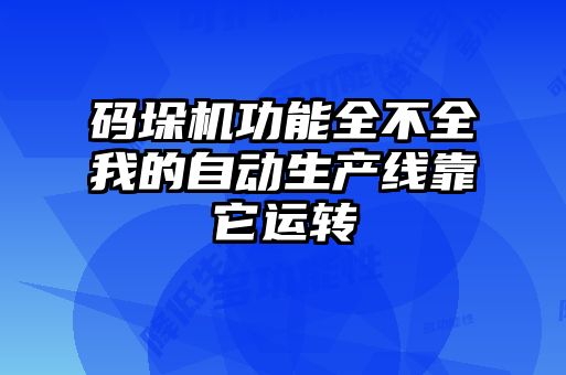 碼垛機功能全不全我的自動生產線靠它運轉