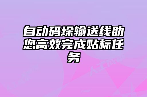 自動碼垛輸送線助您高效完成貼標(biāo)任務(wù)