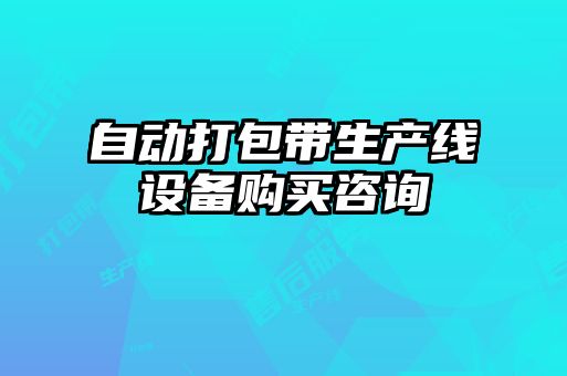 自動(dòng)打包帶生產(chǎn)線設(shè)備購(gòu)買(mǎi)咨詢